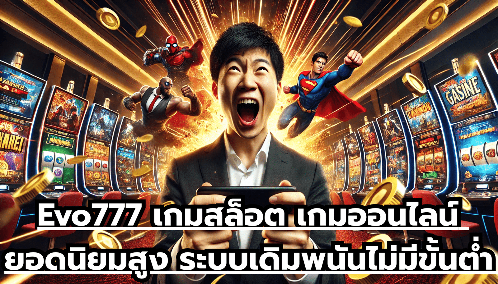 Evo777 เกมสล็อต เกมออนไลน์ ยอดนิยมสูง ระบบเดิมพนัน ไม่มีขั้นต่ำ แจกโบนัสสูง ไม่อั้นตลอดวัน